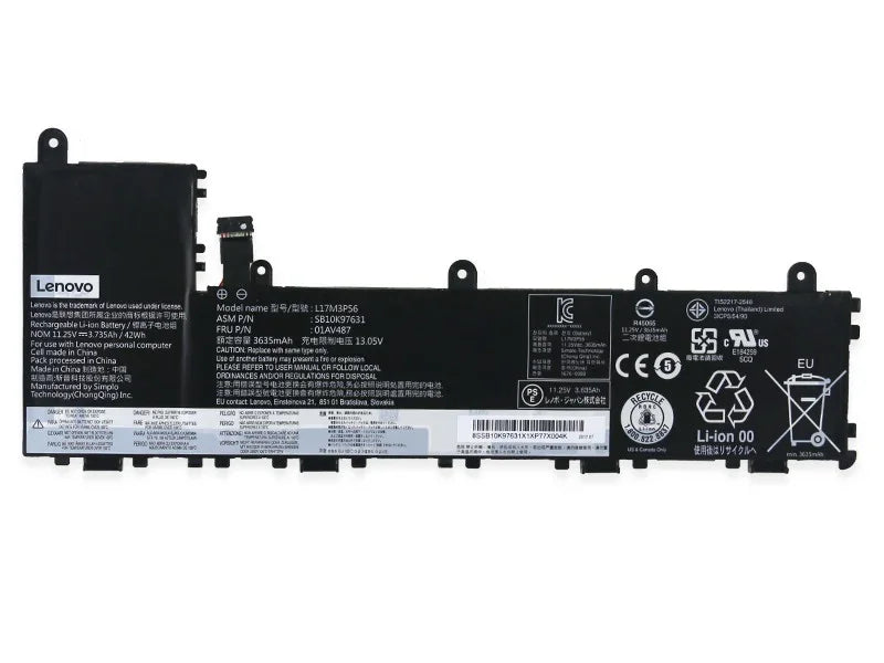 L17M3P56 Compatible Lenovo Yoga 11E 20LQ 5th L17L3P54 01AV486 SB10K97630 L17L3P56 01AV487 SB10K97631 SB10K97631 01AV487 Laptop Battery