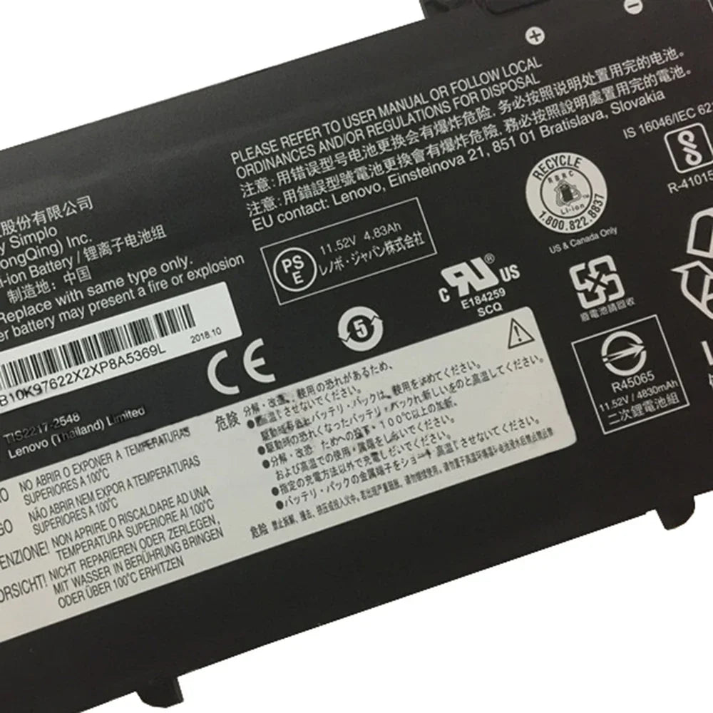L17M3P72 Compatible Lenovo ThinkPad T480s 20L7001BAU, ThinkPad T480S-20L8S02E00-CAMPUS Laptop Battery - Image 5