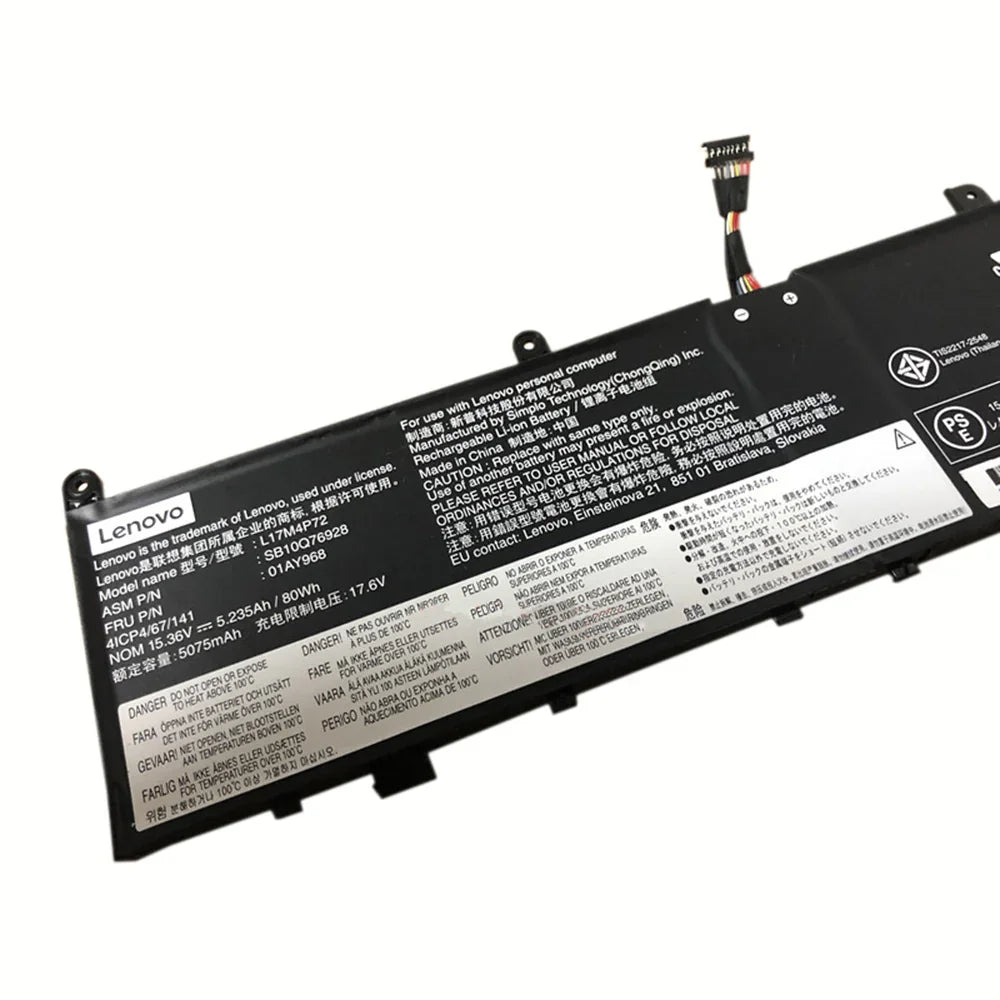 L17M4P72 Compatible Lenovo Thinkpad P1 20MD 20MET, Thinkpad X1 20MF 20MG SB10S57317 01YU911 Laptop Battery - Image 2