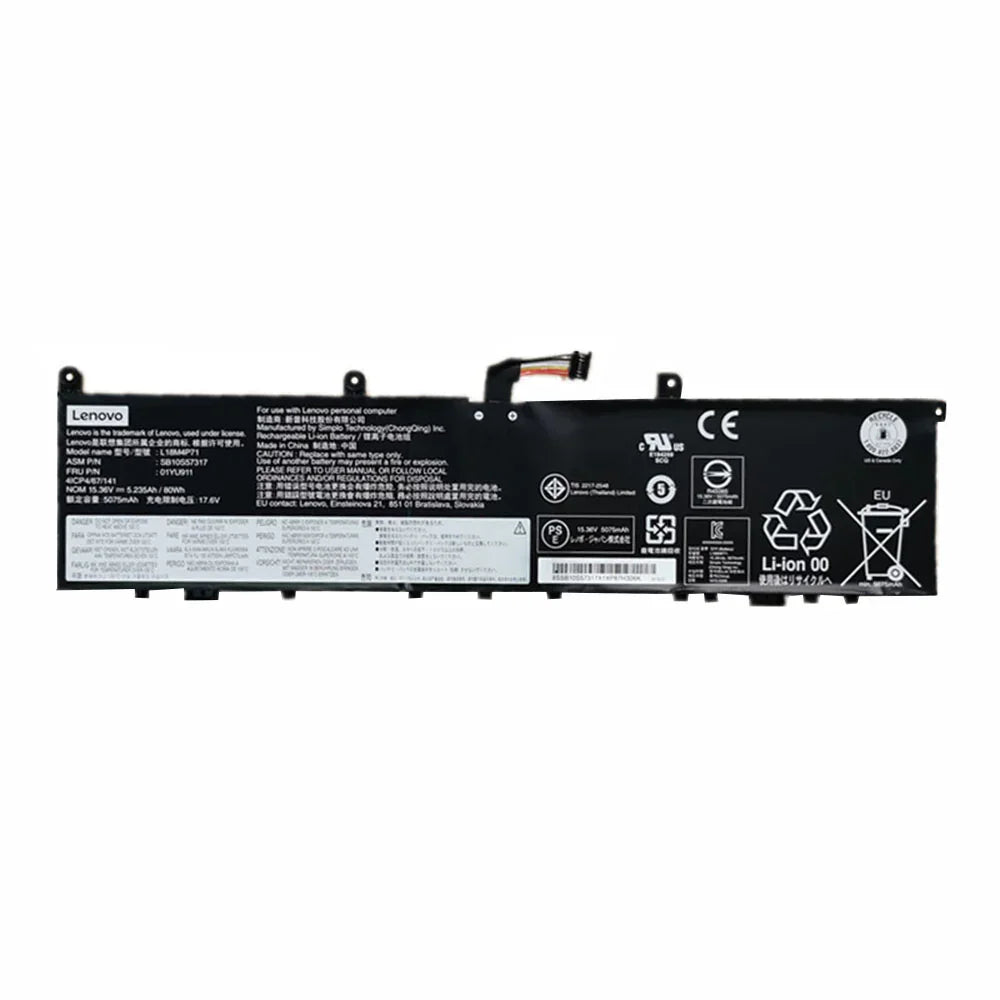 Compatible Lenovo ThinkPad P1 2019 20QTA00PCD, ThinkPad P1 2019, L18M4P71, 01YU911 Laptop Battery