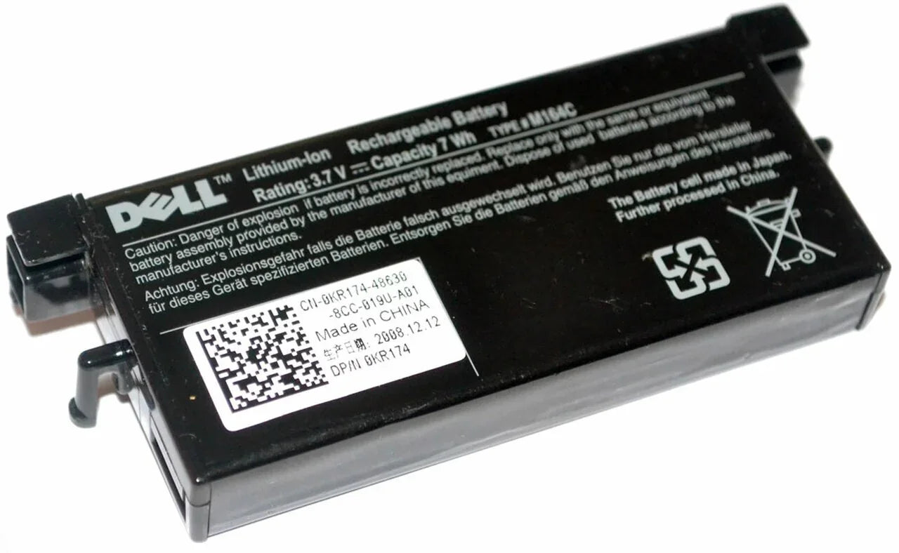 3.7V 7Wh Compatible GC9R0 KR174 M164C M9602 X8483 Dell PERC 5/E 6/E H700 H800 Laptop Battery