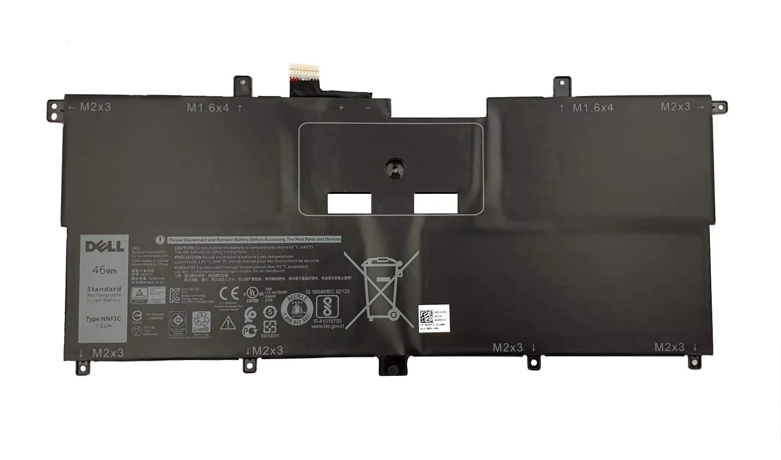 46Wh Compatible NNF1C Dell XPS 13 9365 HMPFH Series XPS13-9365-D1805TS N003X9365-D1516FCN Laptop Battery - Image 2