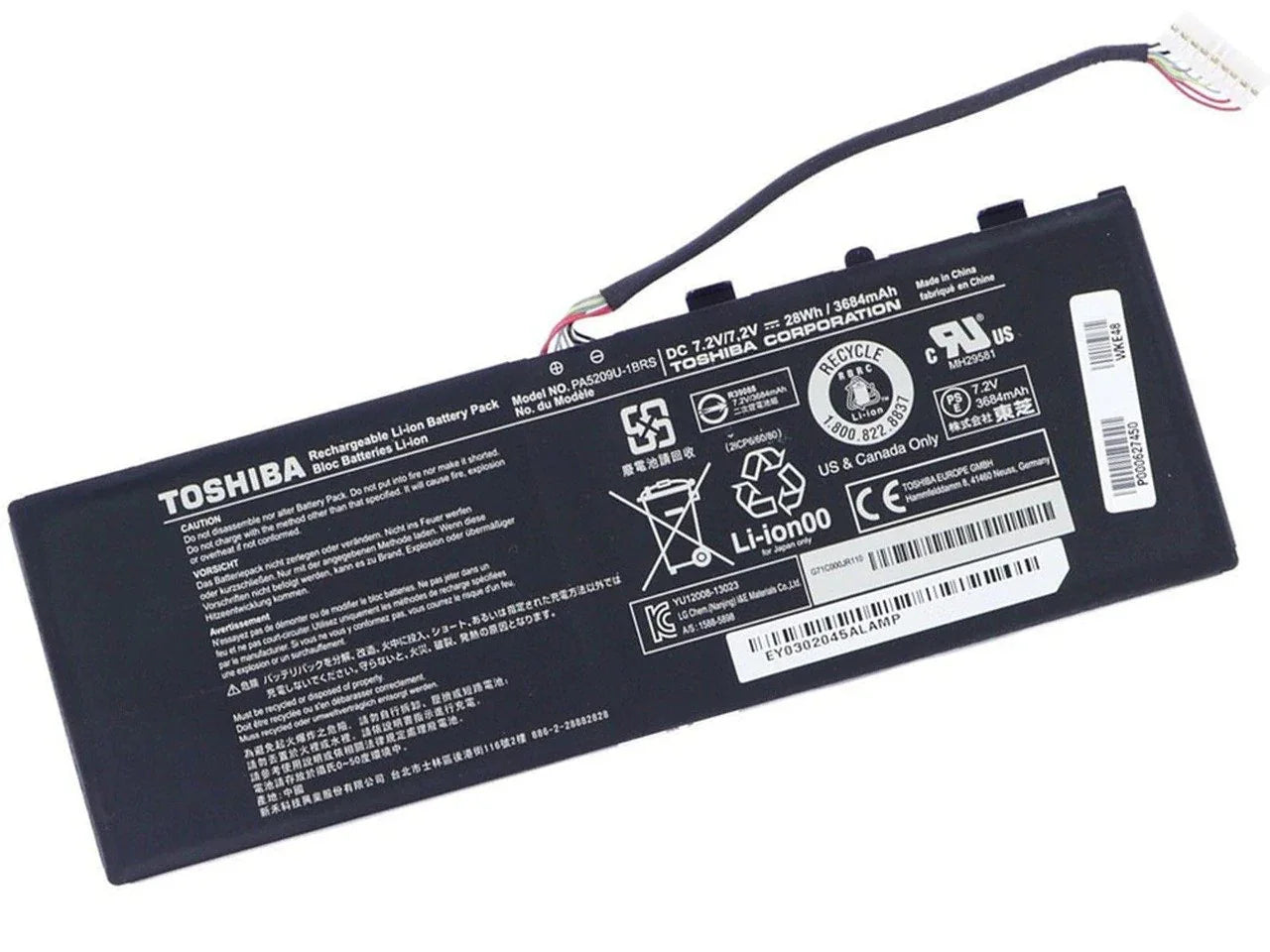 28Wh Compatible PA5209U-1BRS Toshiba Satellite L10W-CBT2N01, Satellite L10W-CBT2N02 Laptop Battery