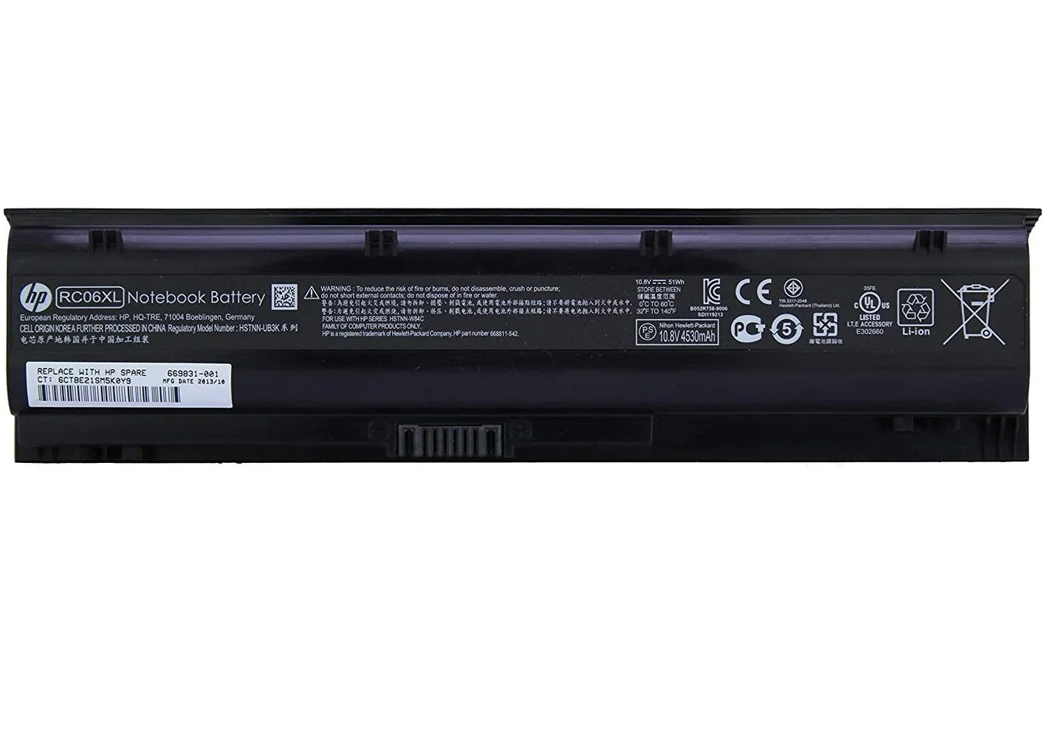 RC06XL Compatible HP ProBook 4340s 4341s, ProBook 4340S-D9J55PC (669831-001) Laptop Battery