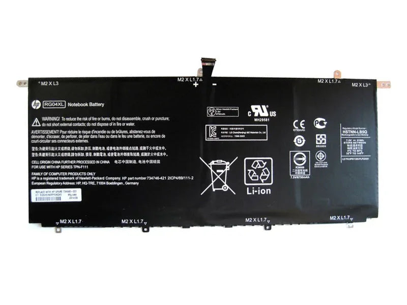 Compatible HP RG04XL HSTNN-LB5Q 734746-421 734746-221 For Spectre 13T-3000 Laptop Battery