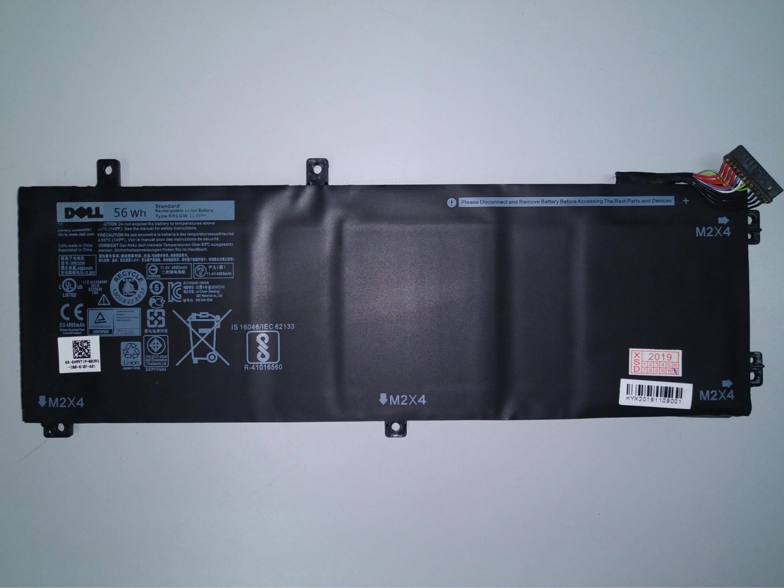 11.4V 56wh Compatible RRCGW 062MJV 62MJV M7R96 Dell Precision XPS 15 9550 15 5510 Laptop Battery