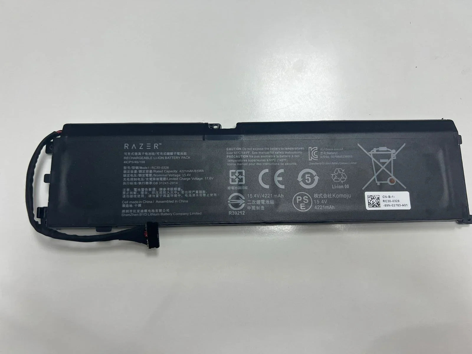 Razer Balde RC30-0351 Razer Blade Laptop Battery Compatible with RZ09-0369x RZ09-0351 Series RZ09-0351 9E11 4ICP7/63/69 15.2V 60.8Wh