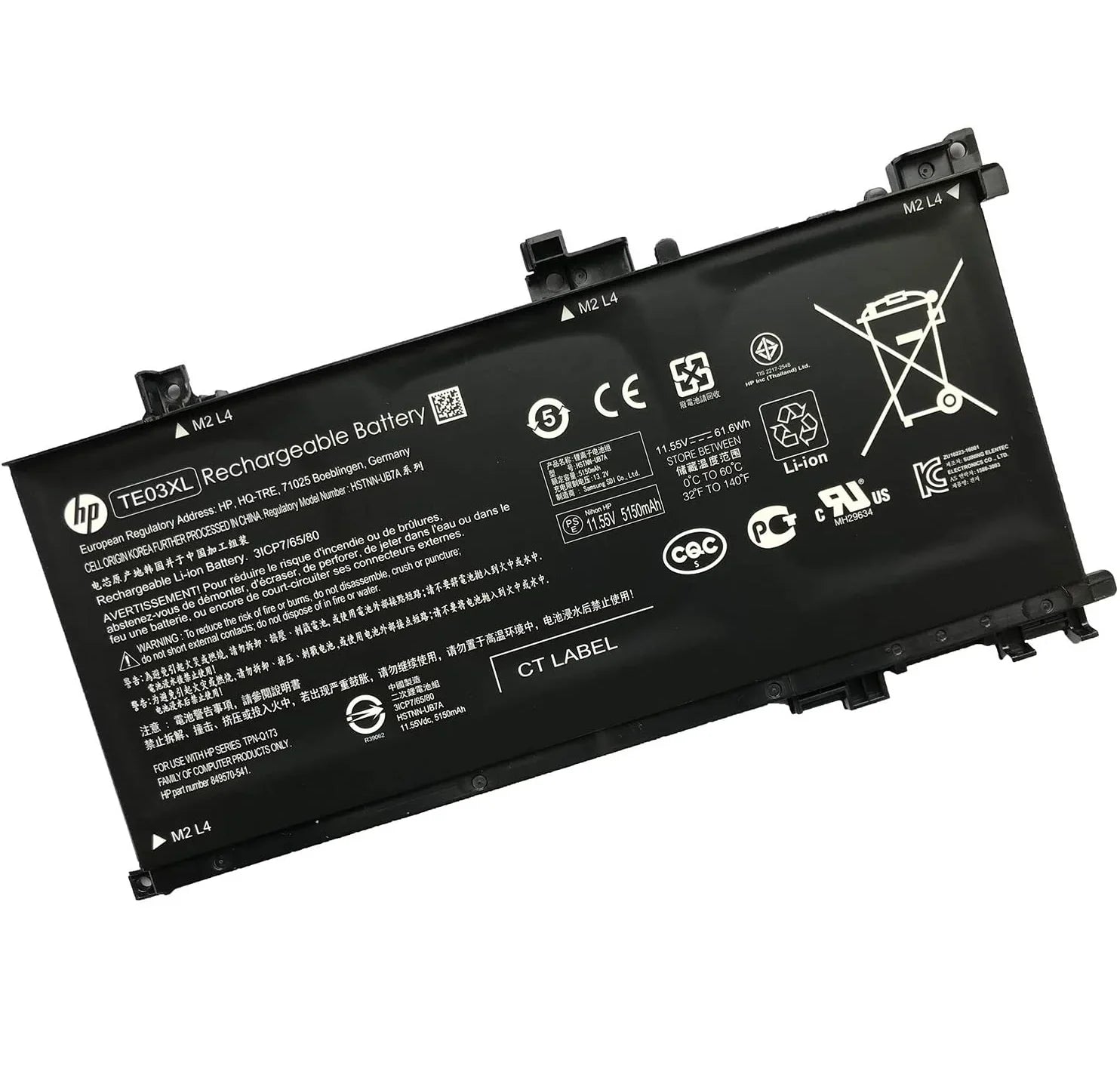 Compatible TE03XL HP Omen 15-AX229NF, Pavilion 15-BC201NA, HSTNN-DB8T TE03061XL L15188-2C1 TE04063XL Laptop Battery
