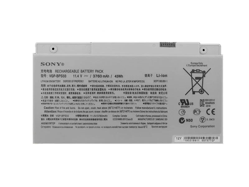 Compatible VGP-BPS33 Sony VAIO SVT1511M1E SVT-14, VAIO SVT1511ACXS Laptop Battery