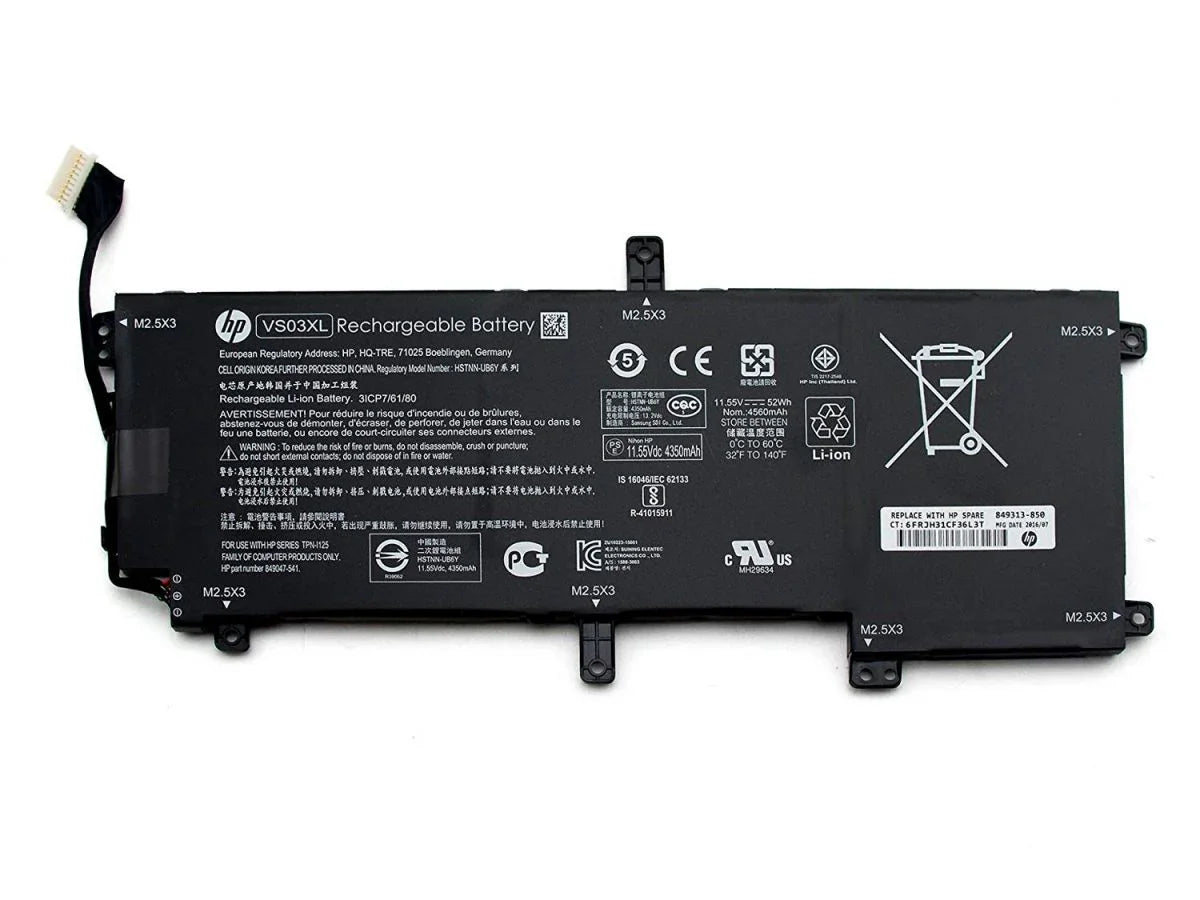 Compatible VS03XL HP Envy 15-AS109TU 15-AS014WM 15-AS Series Notebook 11.55V 52Wh 4350mAh 6-Cells Laptop Battery