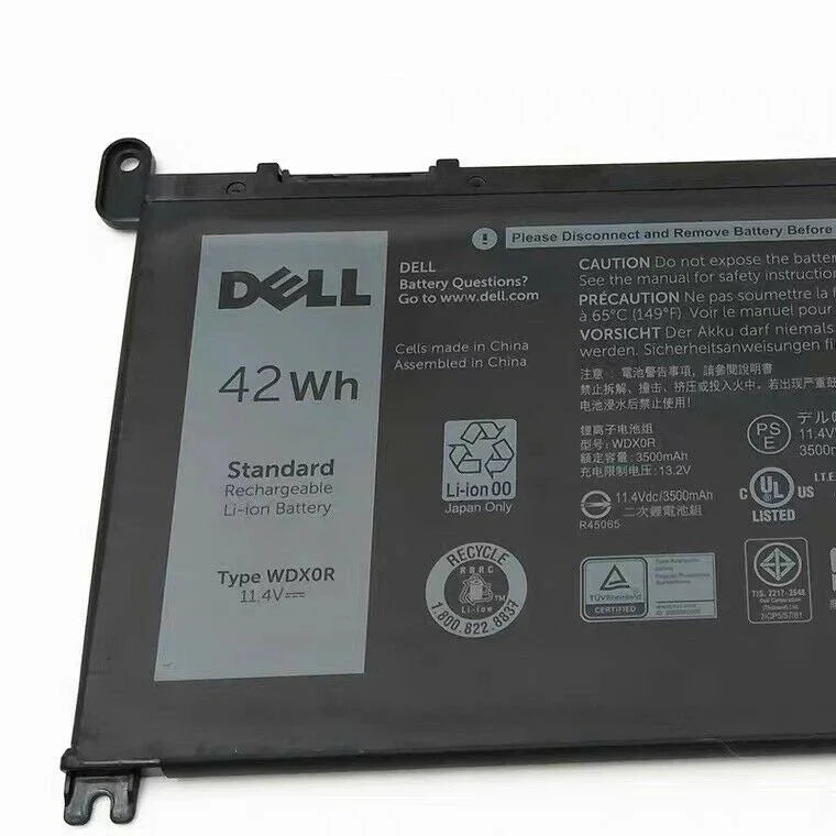 Compatible Dell Inspiron 15 (5567) OEM P75G001, Dell Inspiron 15 (5568) / 13 (5368/5378) 42Wh 3-cell Laptop Battery - (WDX0R,0WDX0R) - Image 2