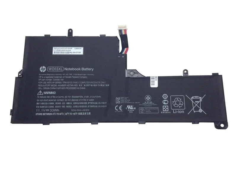 11.1V Compatible WO03XL HSTNN-IB5I 725606-001 Battery for HP Split X2 13-G100 13-G190LA 13-M001TU