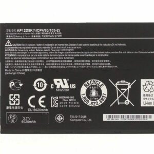 AP12D8K 1ICP4/83/103-2 Acer Iconia W511, Iconia W510-27602G03iss Laptop Battery