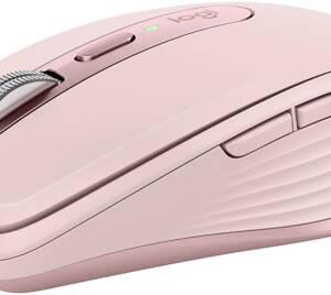 Logitech MX Anywhere 3 Wireless Mouse, 2.4GHz & Bluetooth, 4000 dpi Darkfield Sensor, MagSpeed Scroll Wheel, Unifying Receiver, 70-Day Battery Life, Multi-Platform Compatible, Rose | 910-005990