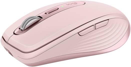 Logitech MX Anywhere 3 Wireless Mouse, 2.4GHz & Bluetooth, 4000 dpi Darkfield Sensor, MagSpeed Scroll Wheel, Unifying Receiver, 70-Day Battery Life, Multi-Platform Compatible, Rose | 910-005990