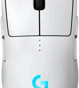 Logitech PRO 2 LIGHTSPEED Wireless Gaming Mouse, Hero Sensor 2, 44000 DPI, 888 IPS, Lightsync RGB, Responsive Optical Sensor, 4-8 Programmable Buttons, Up to 95 Hours Battery, White