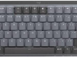 Logitech MX Mechanical Mini Wireless Keyboard For MAC, Clicky Backlit Keys, Bluetooth Connectivity, Low-Profile, QWERTY ISO Layout Design, USB-C Charging, 15 Days Battery Life, Space Gray