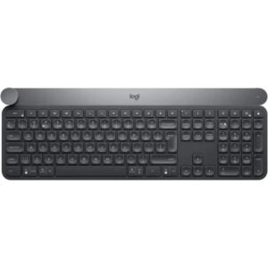 Logitech Craft Illuminated Wireless Keyboard, 2.4Ghz And Bluetooth, Programmable Input Dial, Multi-Device, Automatic Backlit Keys, Rechargeable, Pc/Mac/Laptop Qwerty US-International Layout