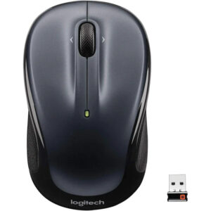 Logitech M325 Wireless Mouse, 2.4 GHz With USB Unifying Receiver, 1000 DPI Optical Tracking, 18 Month Life Battery, PC/Mac/Laptop Dark Silver Black Grey, 910-002142