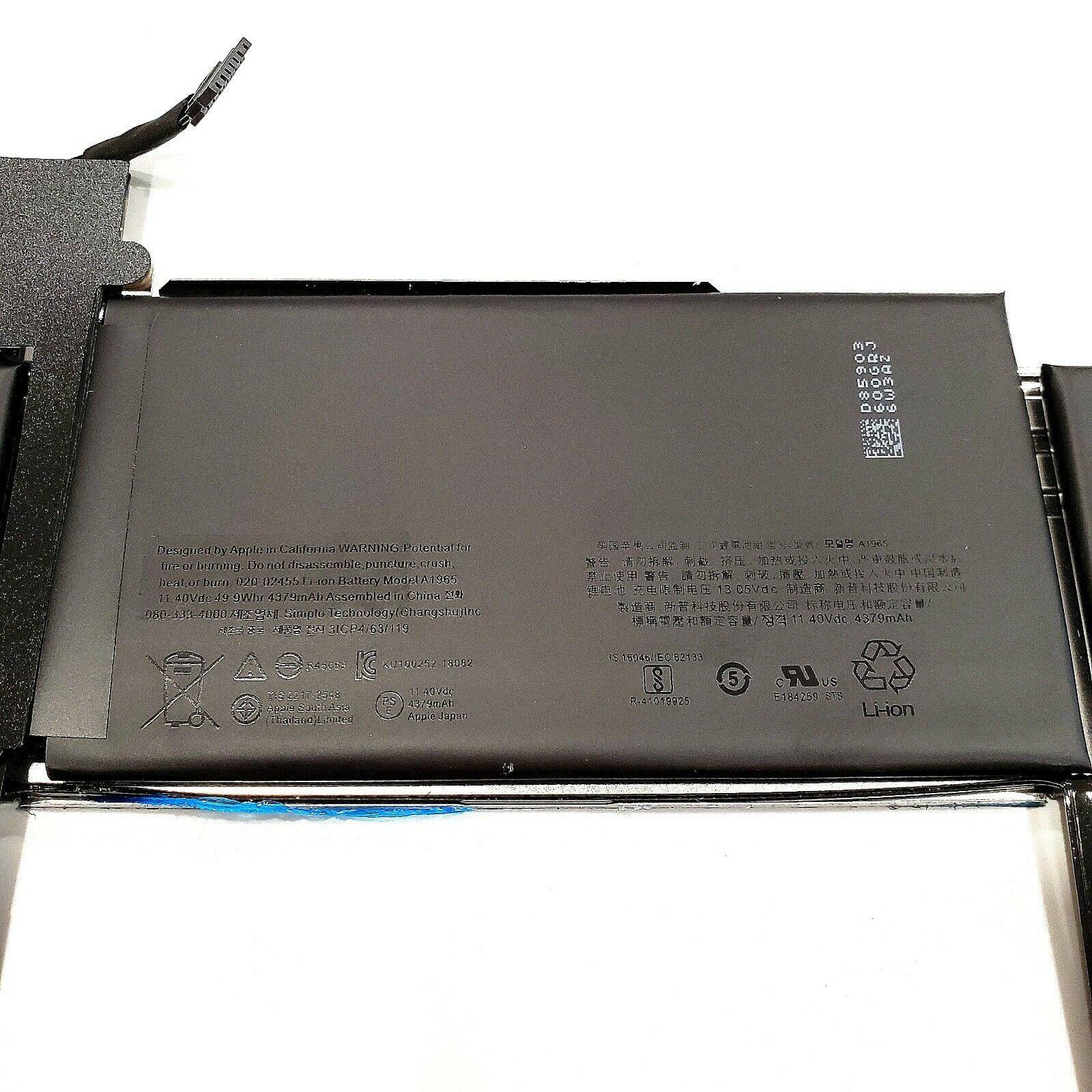 Apple A1932 A2179 2020 A1965 (2018-2019) for MacBook Air 13 inch Laptop Battery (11.4V 55Wh/4800mAh) A1965 - Image 3